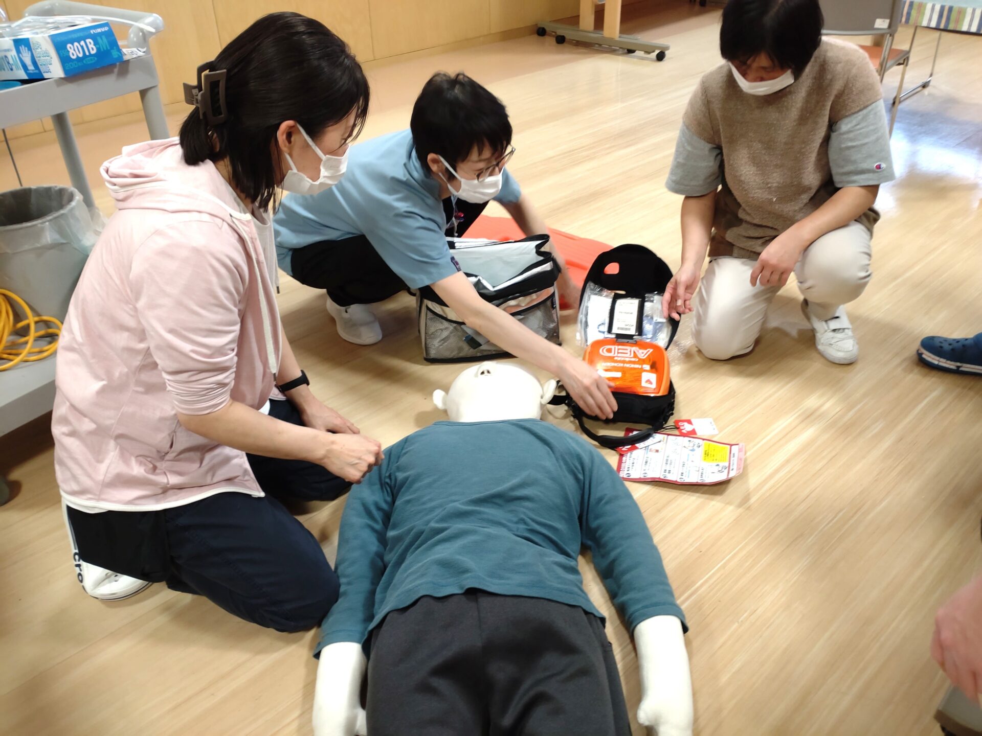 【研修】緊急時対応のシュミレーションを行いました